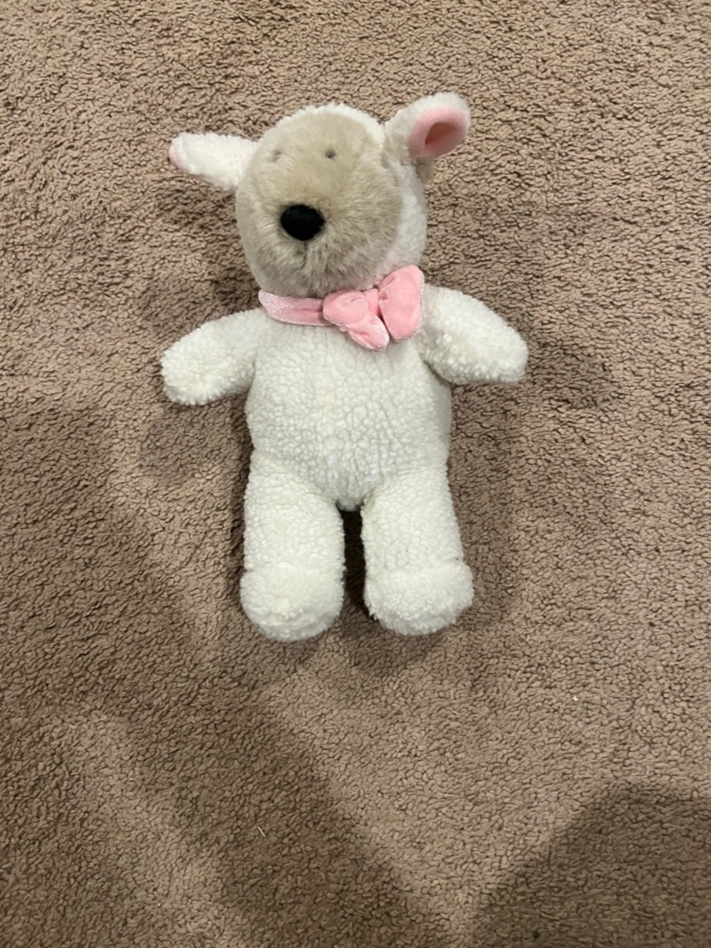 Starbucks Rare 10th Edition White Plush Lamb with Pink Bow